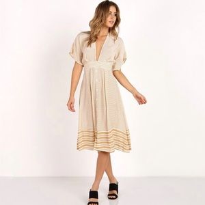 Faithfull the Brand Mustang Mustard MIDI Dress